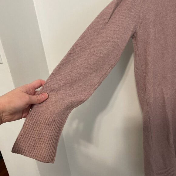 A.N.A Long Sleeve Duster Cardigan Sweater Mauve Pink Purple Open Front Winter M - Picture 14 of 16